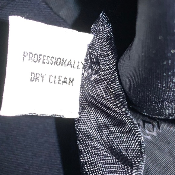 Talbots wool double breasted navy blazer Sz 10 long line Lagenlook classic - Picture 7 of 7